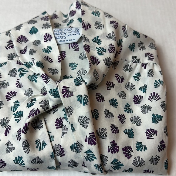 Cape cod match mates vintage blouse with a pussybow tie and button down - Picture 14 of 14